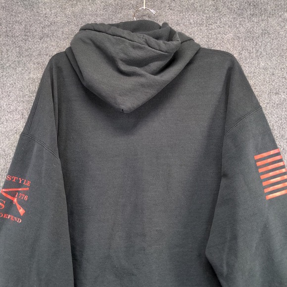 Grunt Style Men's Pullover Hoodie Black Size XXL Military Patriotic Graphic - Picture 4 of 13